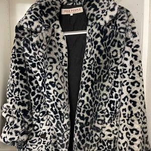 Free People Leopard Coat